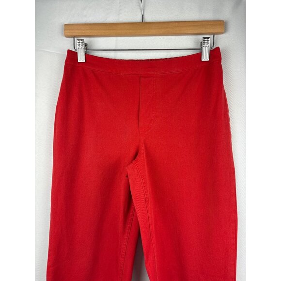 Isaac Mizrahi Live! Red Womens Pants 6P Cotton/Rayon/Spandex Blend - Picture 1 of 6